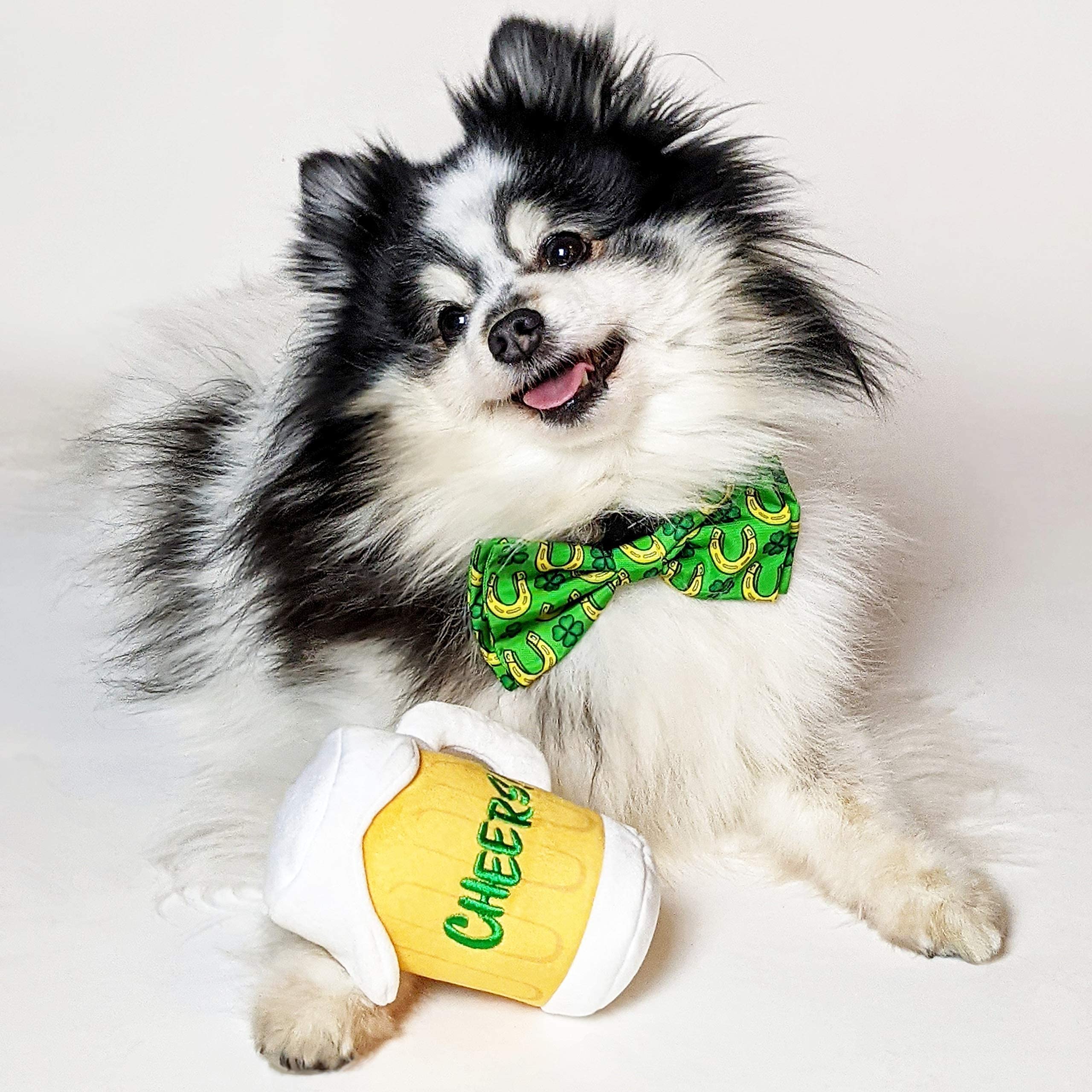 Huxley & Kent Extra-Large Lucky Charm Bow Tie for Dogs & Cats - St. Patrick's Day Pet Accessory | Cute, Comfortable & Durable Dog Cat Bowtie Collar Attachment | Perfect for St. Patrick's Day Parties, Pet Photos & Holiday Celebrations