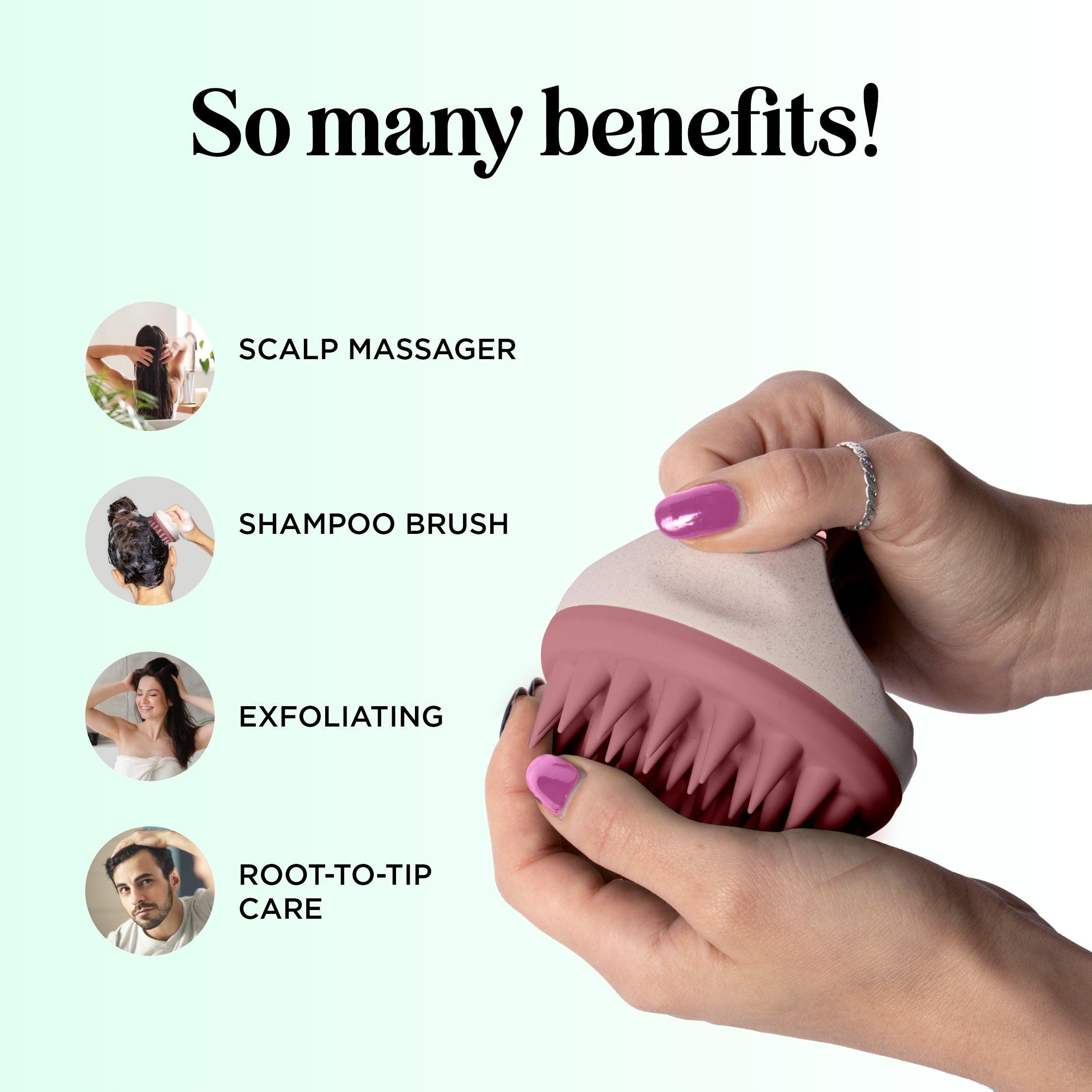 Exfoliating Scalp Scrubber for Hair Care - Gentle Massager for Dandruff & Itchy Scalp Relief - Perfect for Shower & Spa Use at Home