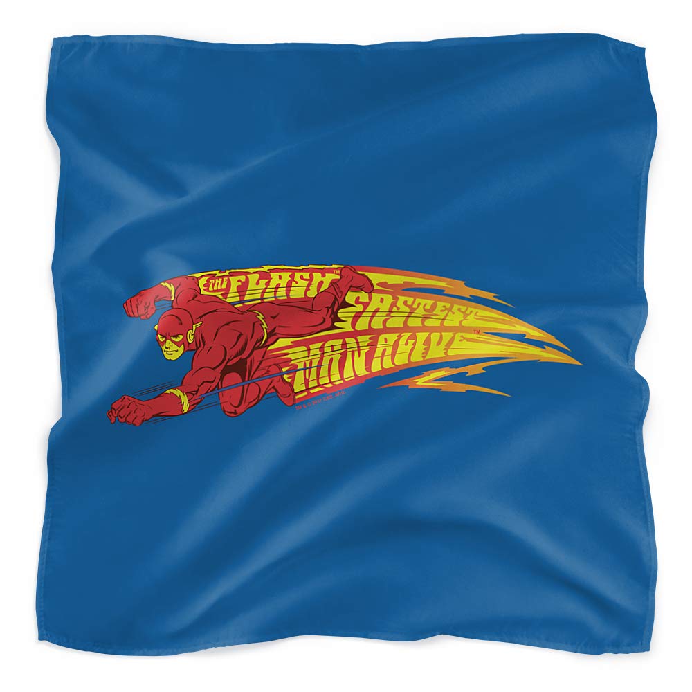 The Flash Fastest Man Alive Bandana - 21x21 Inches Superhero Scarf for Cosplay, Halloween & Comic Con - DC Comics Inspired Accessory for Fans & Collectors