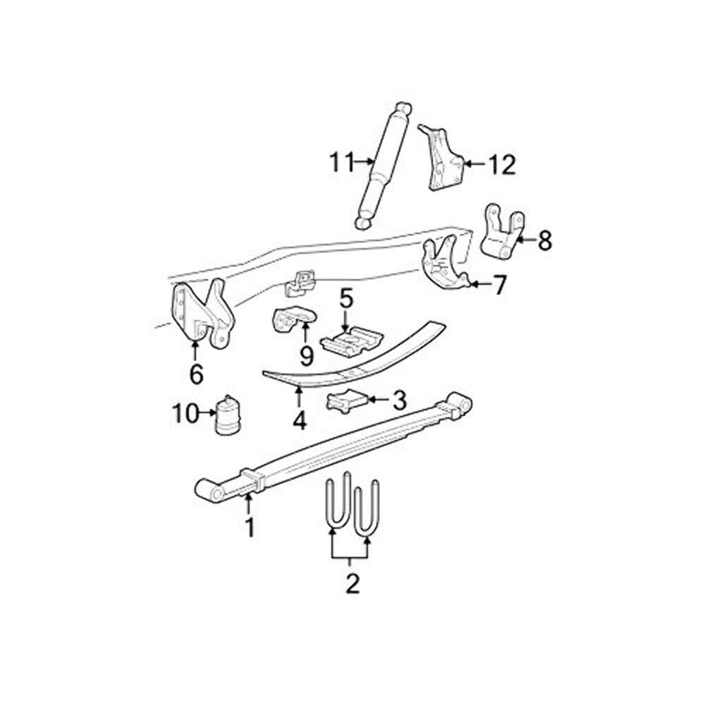 Ford 5C3Z-5705-AA U-Bolt Kit - Heavy Duty Replacement Suspension Part for F-150, F-250, F-350 Trucks - Perfect for Off-Roading, Towing & Truck Maintenance