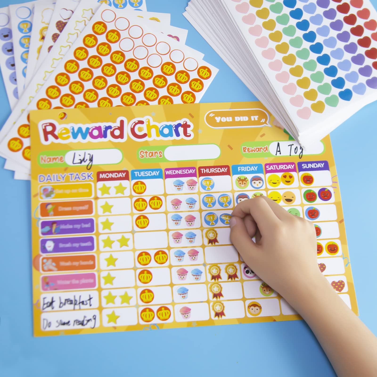 Premium 6600 Mini Reward Stickers for Teachers & Students - Bulk Classroom Incentive Stickers for Kids Learning & Behavior Motivation