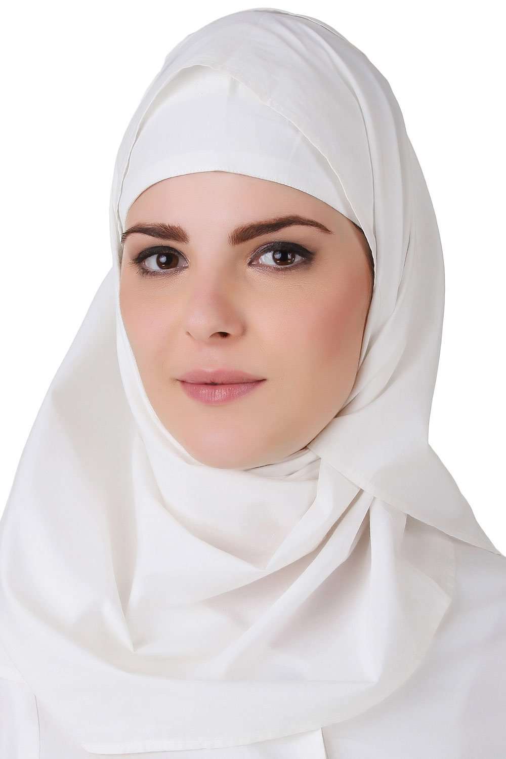 Faraza White Front Open Cotton Abaya - Modest Muslim Prayer Dress for Women - Perfect for Prayer, Mosque, and Special Occasions