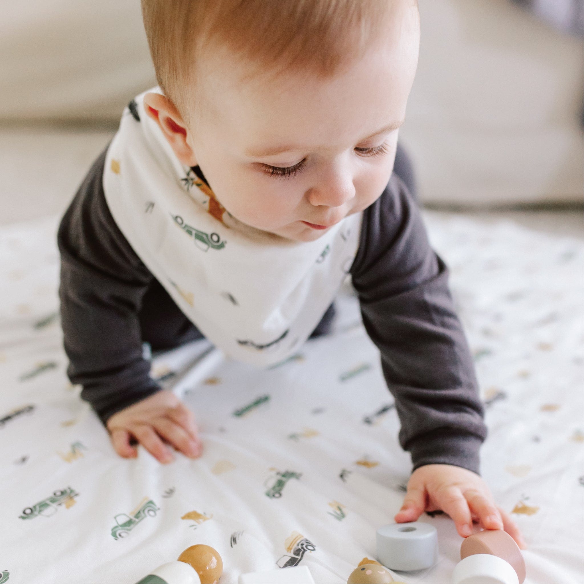 3-Pack Bamboo Baby Bibs with Adorable Panda, Green & Prairie Designs - Soft, Eco-Friendly Drool Bibs for Feeding, Mealtime & Messy Play