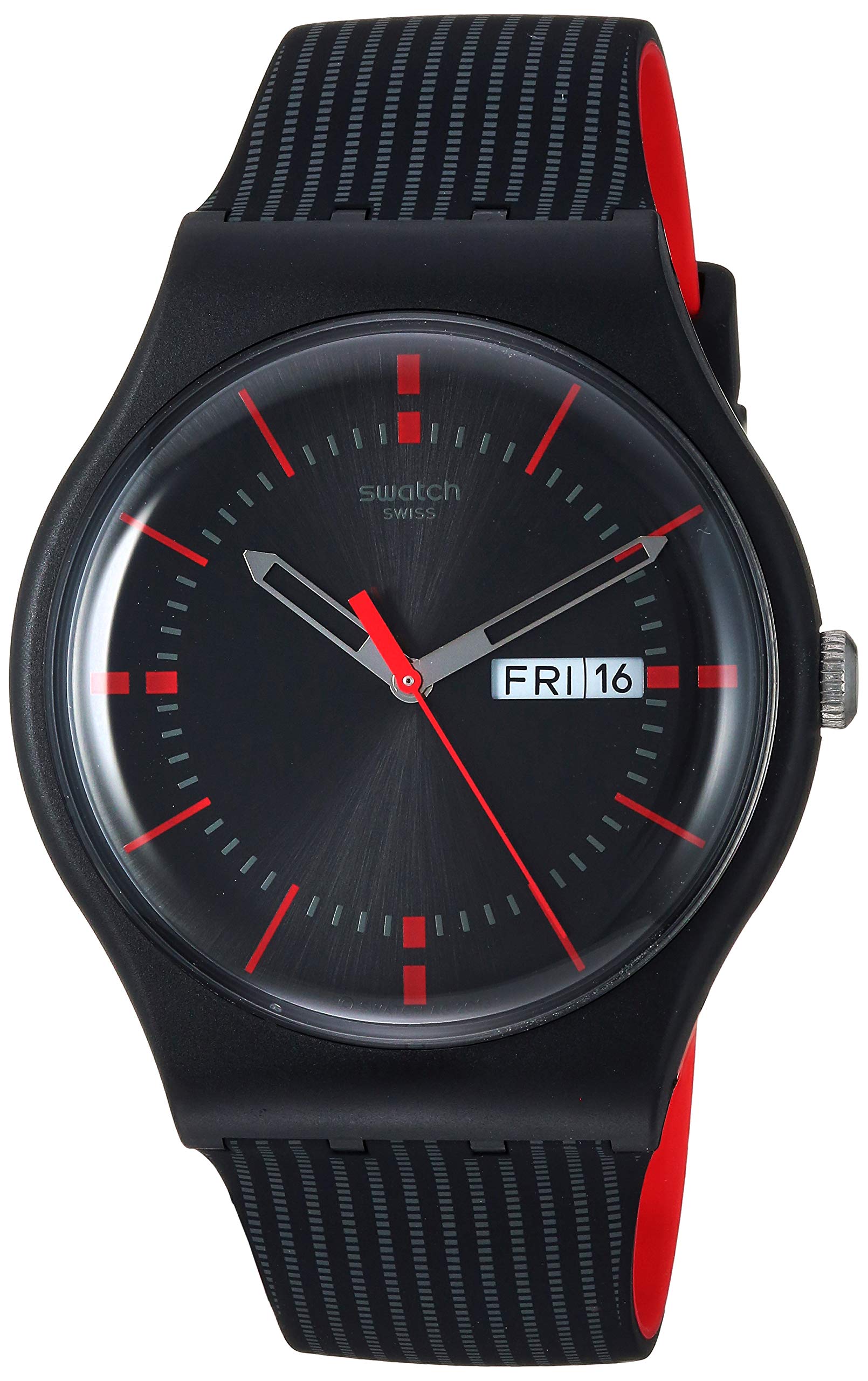 Swatch High-Lands Mix Quartz Watch with Silicone Strap - Black, 20mm Casual Unisex Wristwatch (Model: SUOB714) | Perfect for Everyday Wear, Office & Outdoor Activities