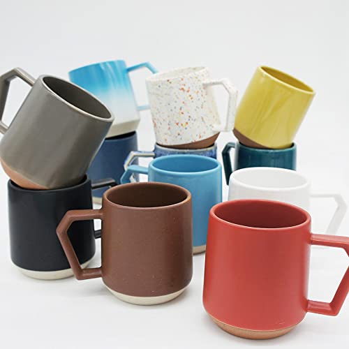 Premium Japanese Ceramic Coffee Mug & Tea Cup - 12oz, Dishwasher & Microwave Safe, Matte Black - Perfect for Home, Office & Gifts