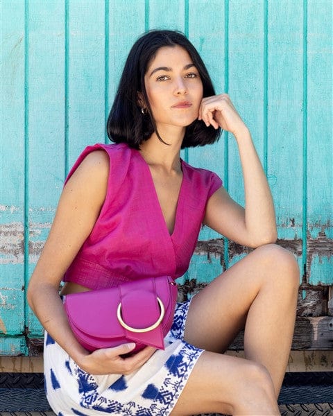 Luna Vegan Leather Shoulder Bag for Women - Eco-Friendly Apple Leather Crossbody Purse - Perfect for Work, Travel & Everyday Use