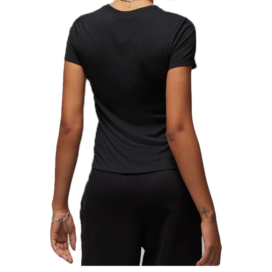 Women's Slim Fit Short Sleeve T-Shirt - Black | Casual Everyday Wear & Layering Essential