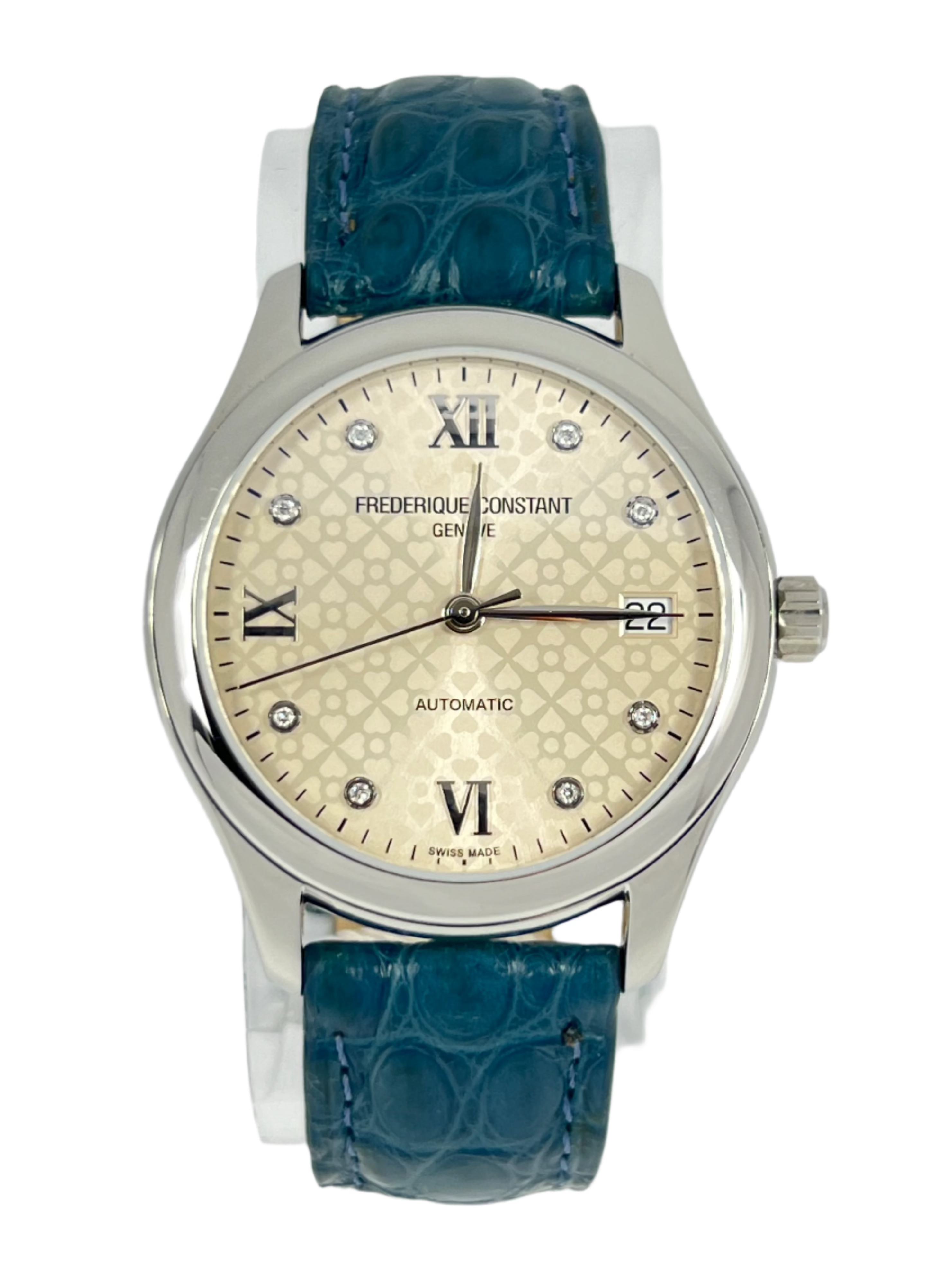 Frederique Constant Geneve Stainless Steel Women's Watch - Elegant Luxury Timepiece for Business, Evening & Special Occasions