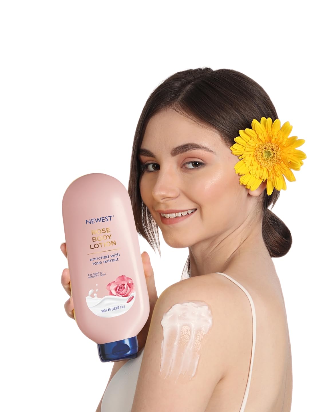 Premium Rose Body Lotion with Natural Rose Extract - Deep Hydration & Skin Soothing for Dry Skin - 500ml Bottle - Perfect for Daily Moisturizing, After Shower Care & Gift Giving