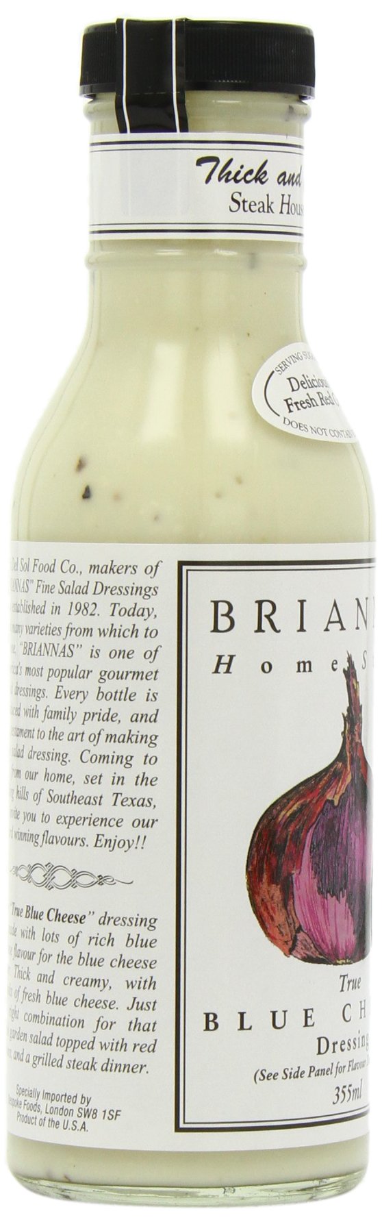 Brianna's Blue Cheese Salad Dressing - Rich & Creamy Flavor for Salads, Wings & Dips | Perfect for Gourmet Meals & Entertaining