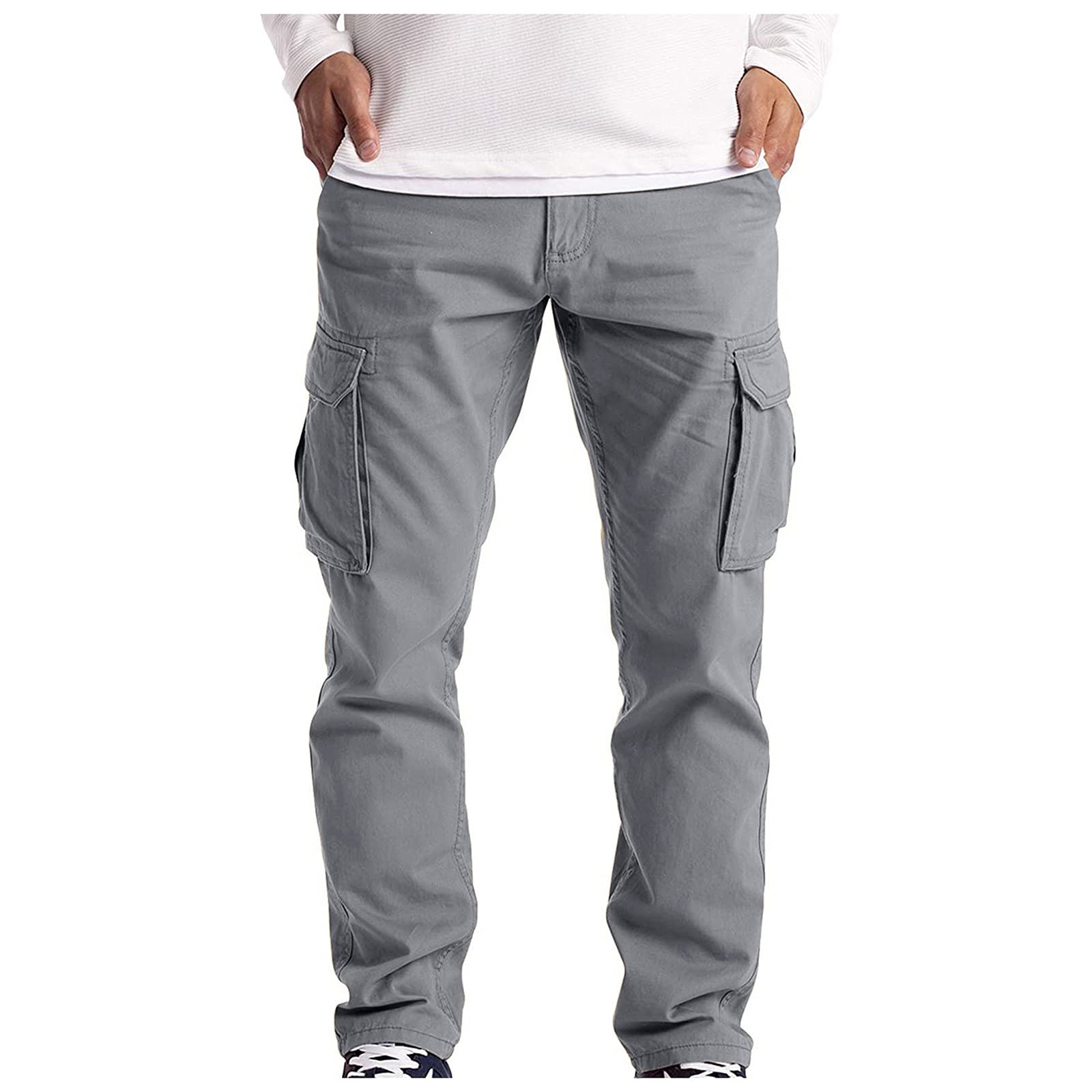 FORUU Men's Cargo Jogger Pants with Multiple Pockets - Ripped Hip Hop Sweatpants for Casual Wear | Street Style, Workout & Everyday Comfort