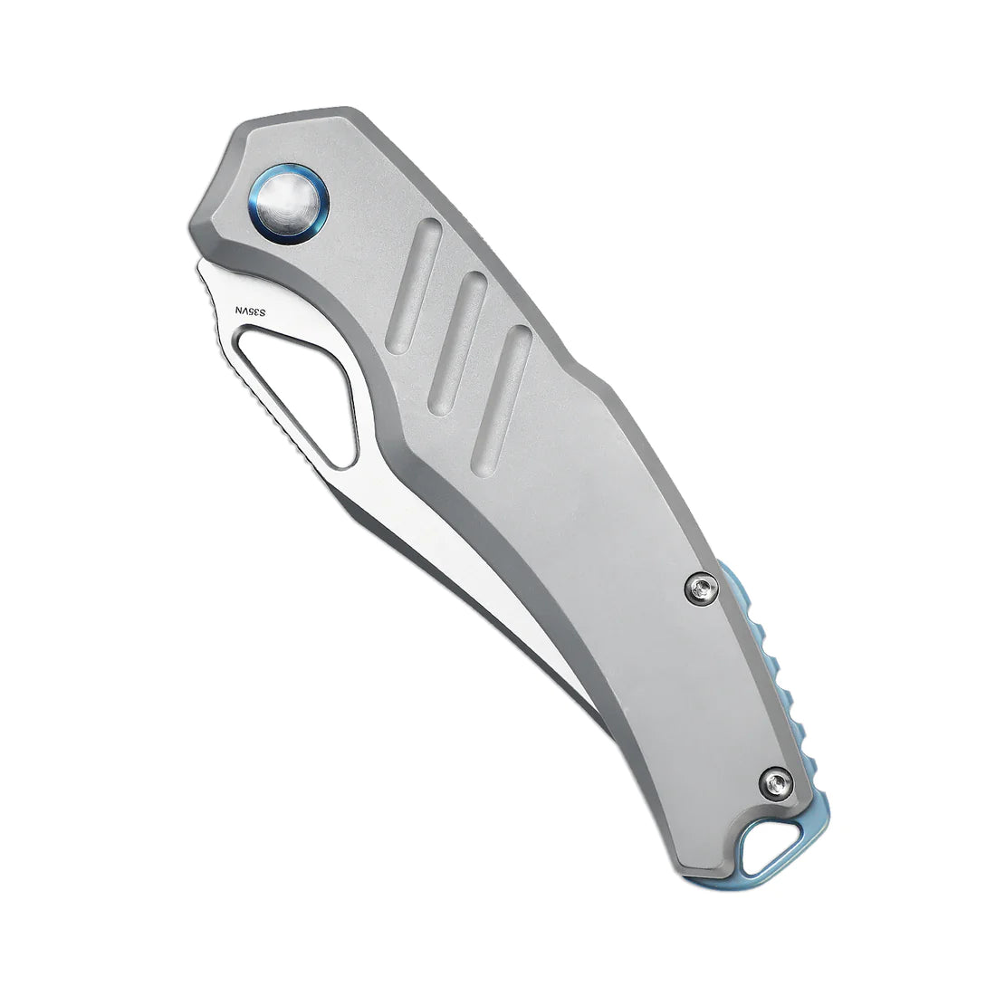 Kizer Ki3625A1 Torngat EDC Pocket Knife - S35VN Stainless Steel Satin Blade & Stonewashed Titanium Handle - Perfect for Camping, Hiking, and Outdoor Survival Gear