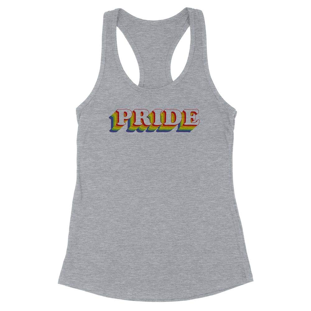Pride Rainbow Tank Top for Women - Fitted Racerback LGBTQ+ Apparel - Perfect for Pride Parades, Festivals & Summer Outfits