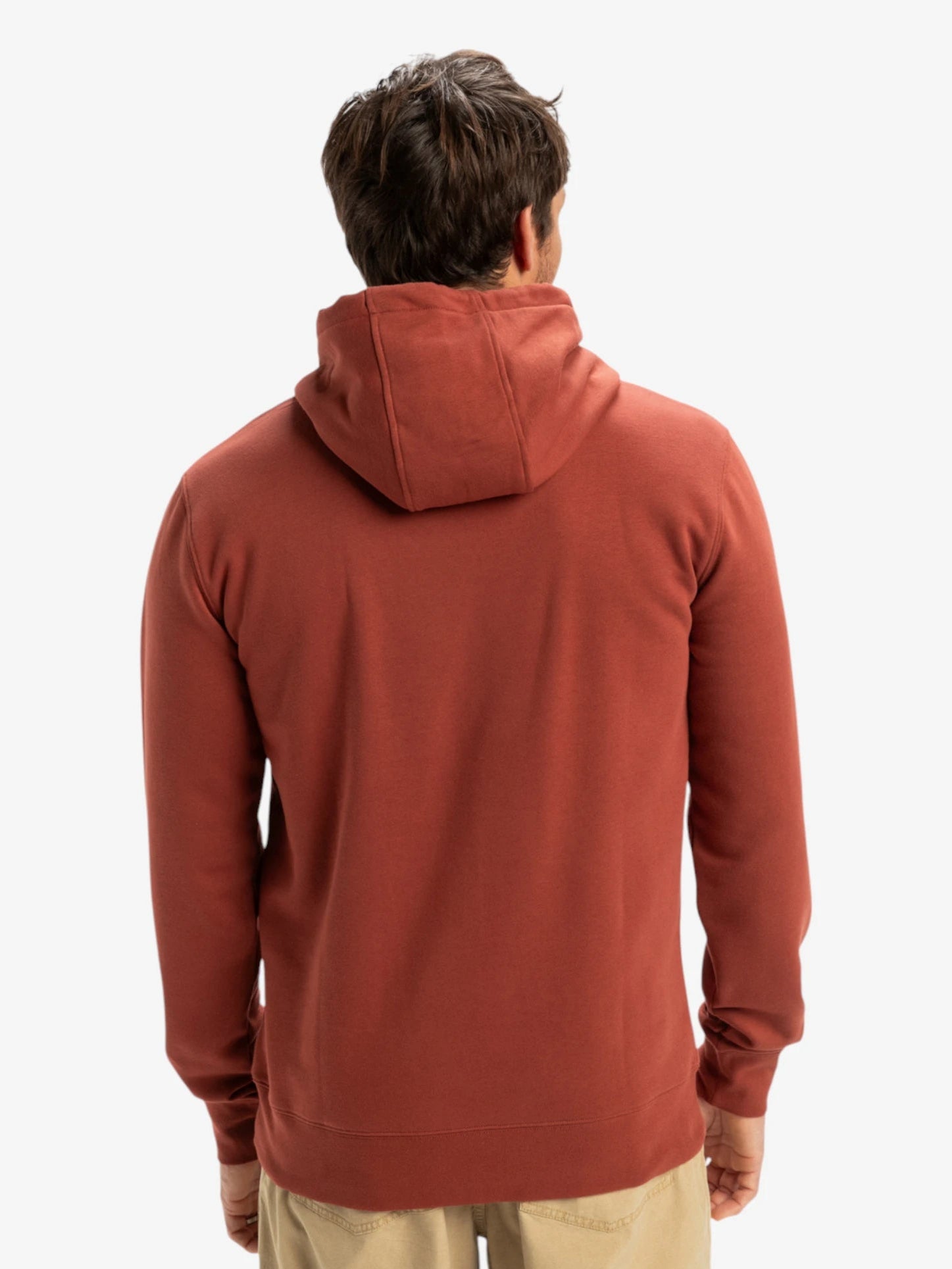Quiksilver Men's Comp Logo Hoodie - Brick Red | Comfortable & Stylish Pullover for Casual Wear, Outdoor Activities & Street Fashion