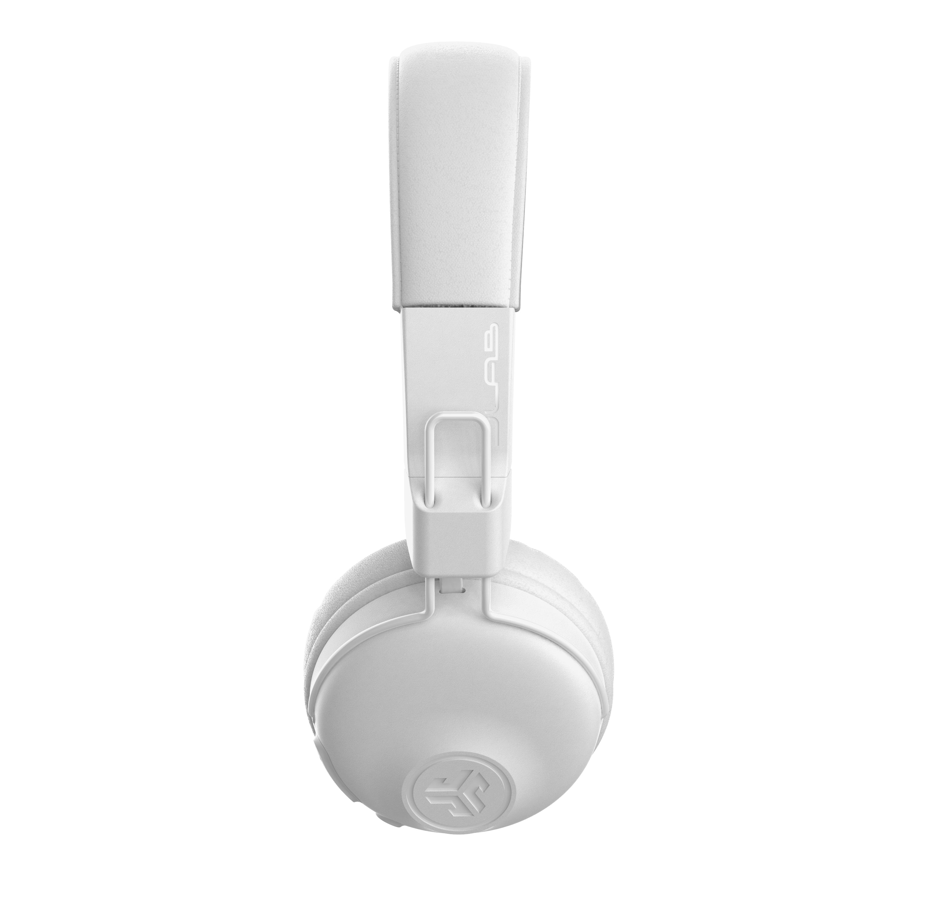 JLab Studio Wireless On-Ear Headphones - White | Bluetooth Headphones with 30+ Hour Battery, Built-in Mic | Perfect for Travel, Work & Gym