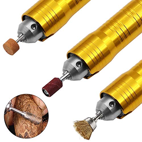 Flexible Shaft 6.5mm Handpiece for Electric Drill - Mini Grinder Accessory with Separate Chuck (Gold) - Perfect for Jewelry Making, DIY Crafts & Small Precision Drilling