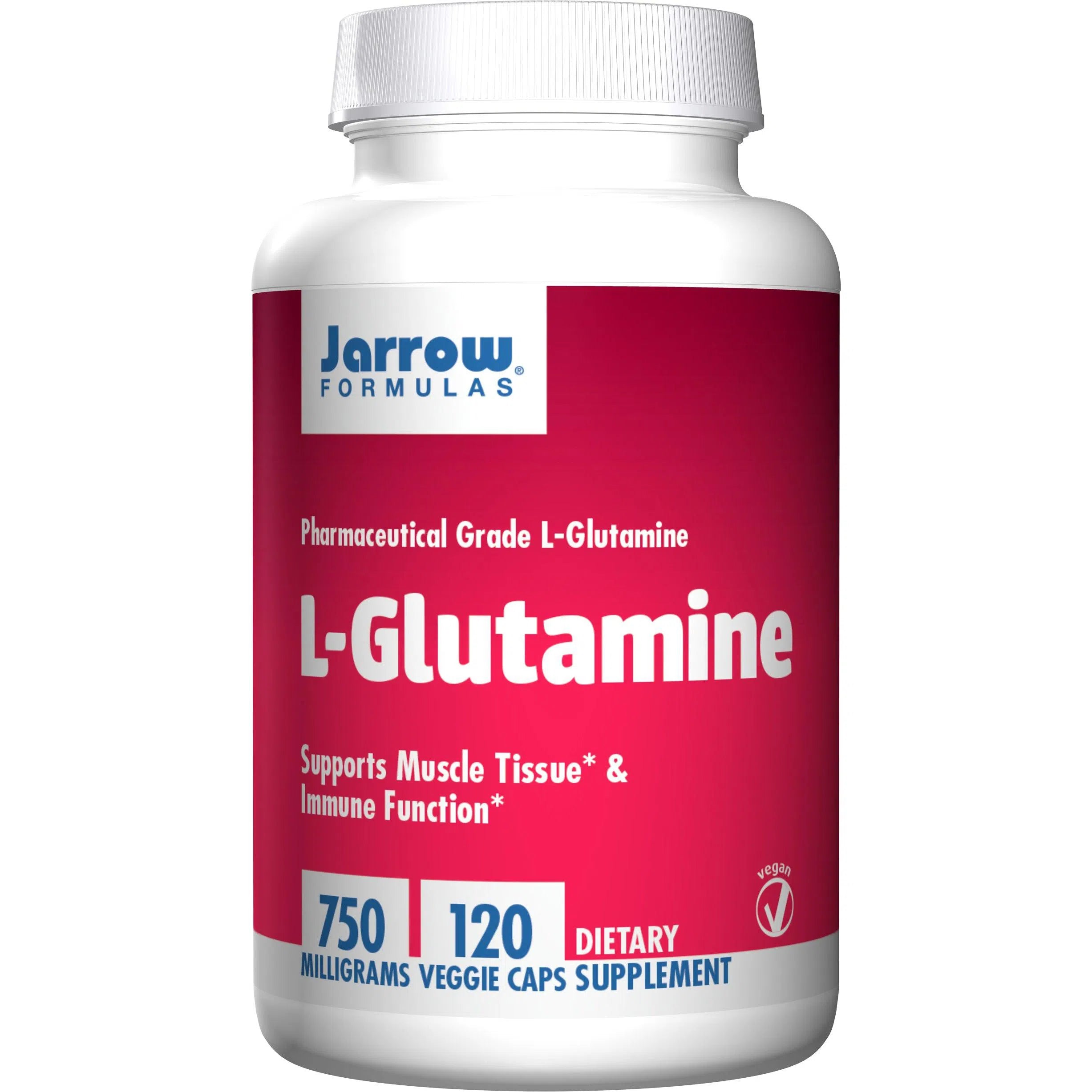 Jarrow Formulas L-Glutamine 750mg Powder - Supports Muscle Recovery, Gut Health & Immune System - Ideal for Athletes, Fitness Enthusiasts & Post-Workout Recovery