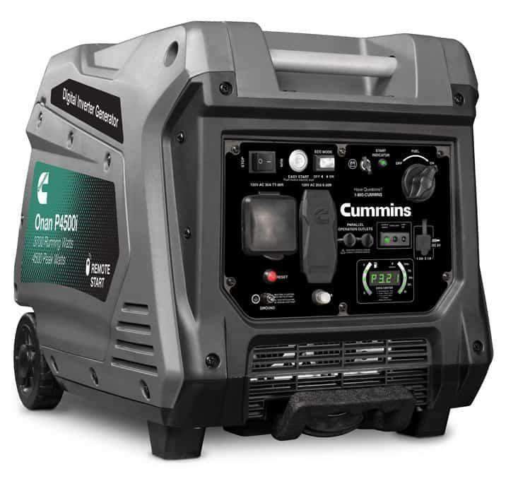 Cummins P4500i 3700W/4500W Portable Inverter Generator with Remote Start - Quiet Gas Powered Generator for Camping, RV, Home Backup & Outdoor Power Supply