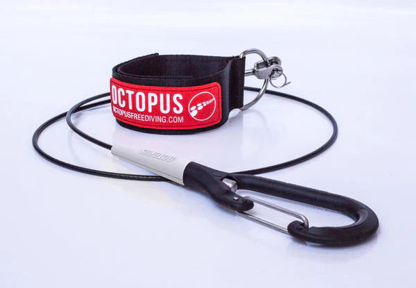 Premium Red Octopus Freediving Competition Lanyard - Durable Waterproof Dive Gear for Spearfishing & Underwater Photography