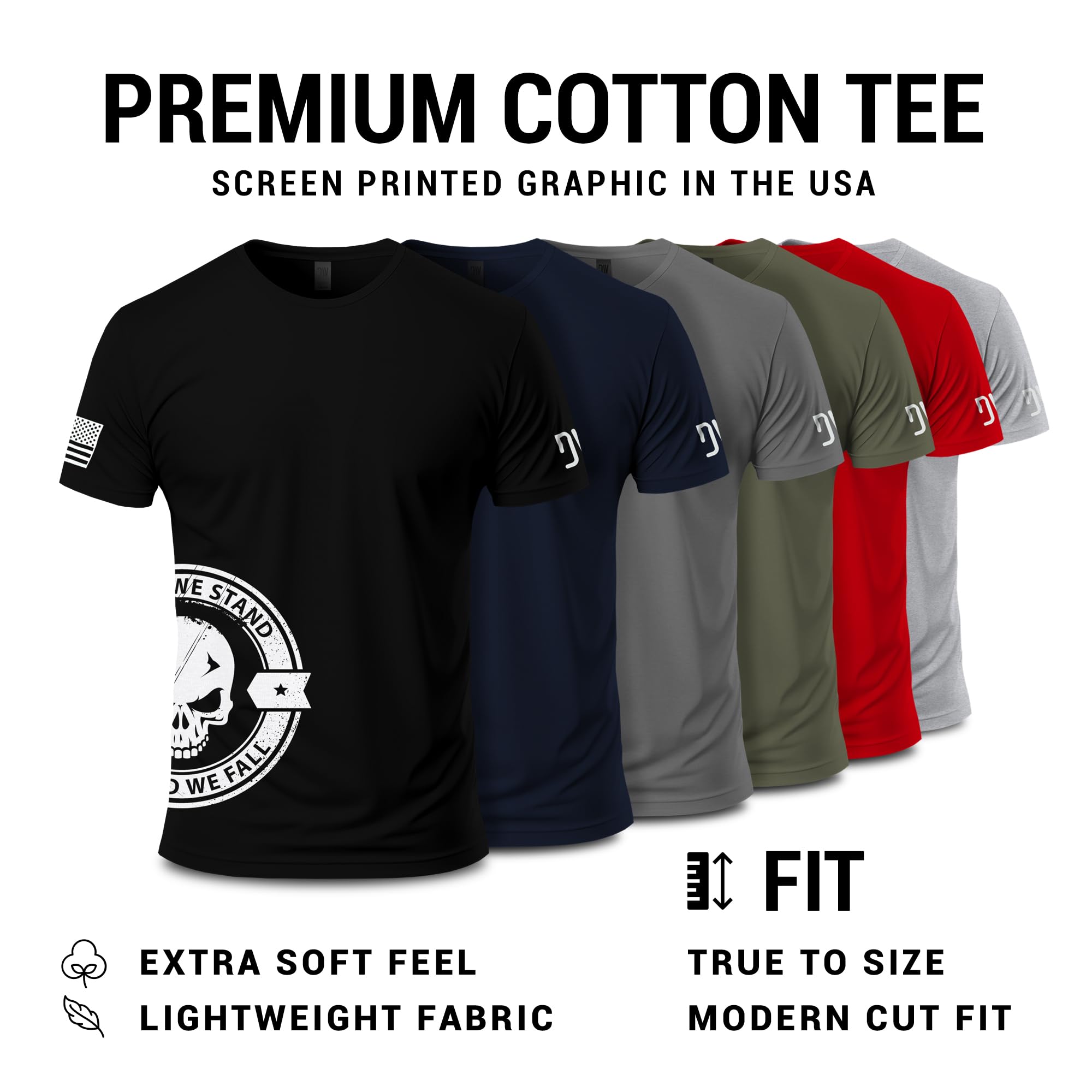United We Stand Graphic T-Shirts for Men - Patriotic American Flag Print Cotton Tee - Casual Wear & Street Style Outfits