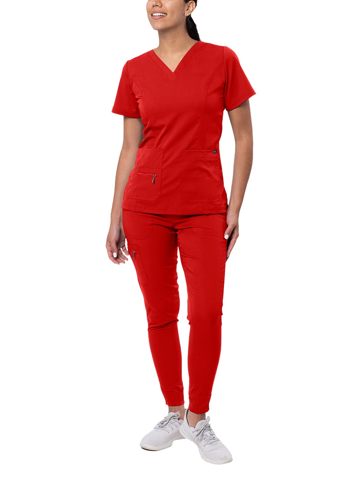 Adar Pro Flawless Plus Scrub Set for Women - Premium V-Neck Top & Comfortable Jogger Pants | Perfect for Nurses, Doctors & Healthcare Professionals | Soft, Breathable & Stylish Medical Uniform