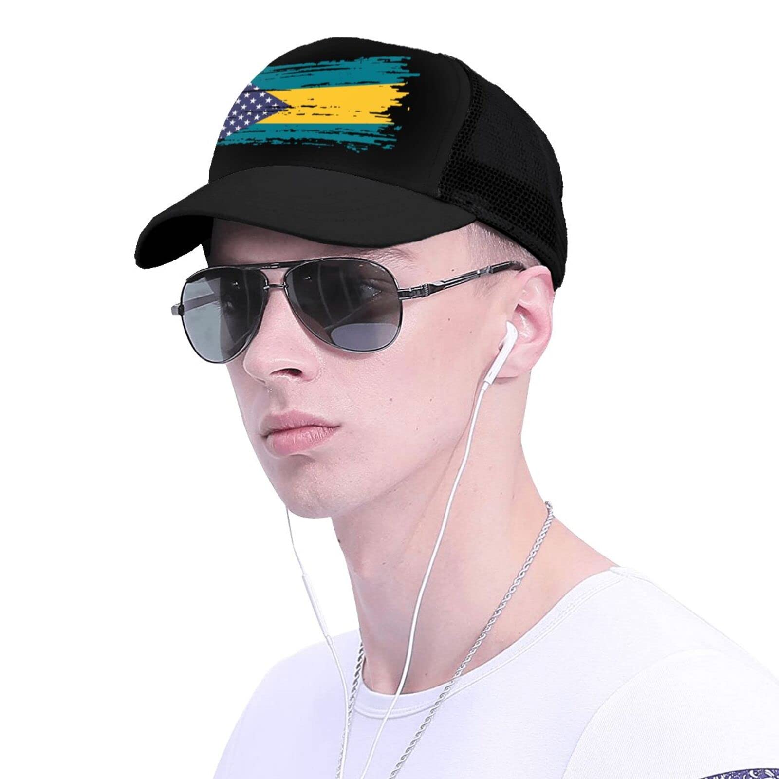 DARLEKS Mesh Trucker Hats for Men & Women - Breathable Snapback Dad Hat with Adjustable Strap - Outdoor Baseball Cap for Hip Hop, Running, Hiking, and Casual Wear