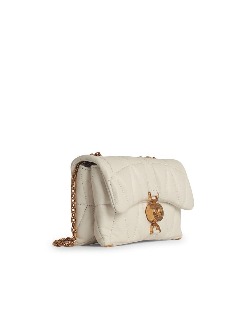 Cleio Small White Leather Crossbody Bag for Women - Stylish & Lightweight Purse for Everyday Use, Travel, Shopping & Date Night