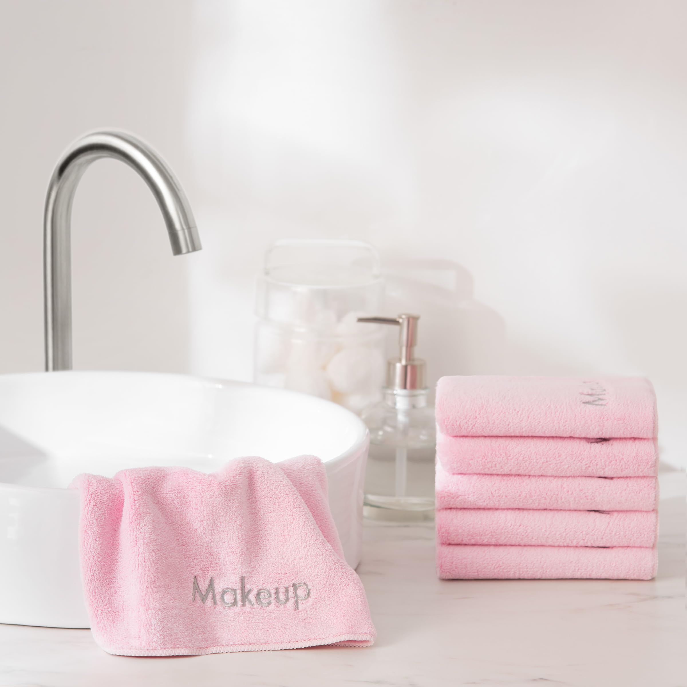 **Arkwright Ultra Soft Microfiber Makeup Towels - Bulk Case of 108 (13x13 Inch) - Gentle Coral Fleece Washcloths for Face Makeup Removal, Reusable & Eco-Friendly - Perfect for Makeup Artists, Spas, and Home Use**    *Use Cases: Ideal for professional makeup artists, salon treatments, skincare routines, travel essentials, and daily facial cleansing.*