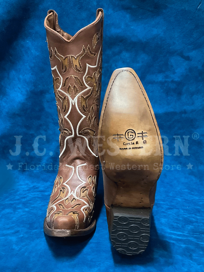 Circle G L6035 Women's Western Boots with Inlay & Embroidery - Stylish Cowgirl Boots for Riding, Dancing & Country Fashion