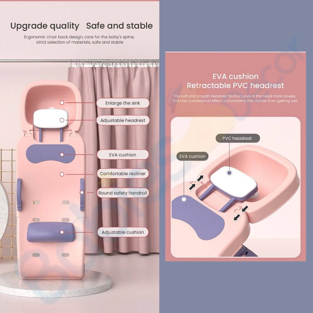 Kids Shampoo Chair - Safe & Comfortable Baby Bath Seat for Hair Washing | Perfect for Toddler Bath Time & Salon Use