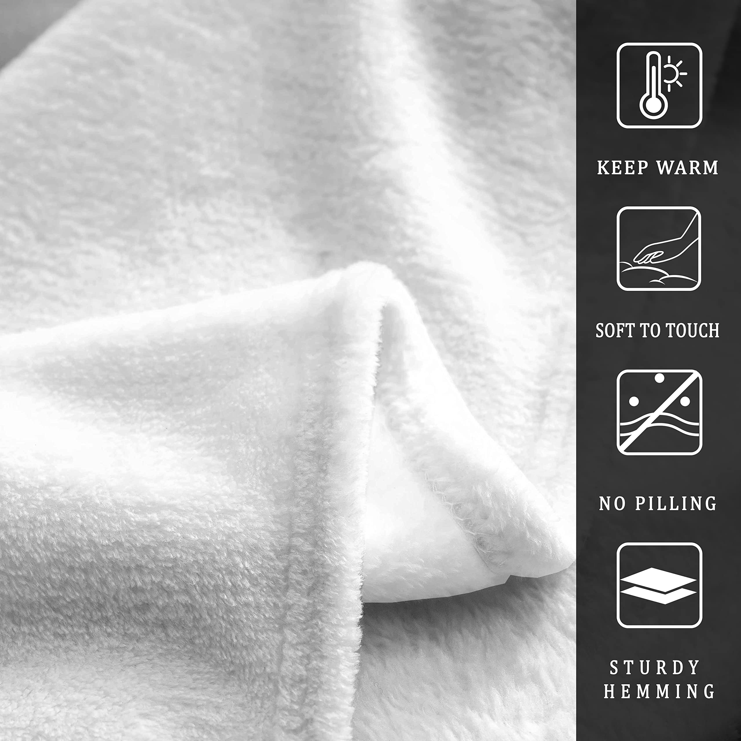 Jejeloiu Soft Flannel Fleece Throw Blanket 40