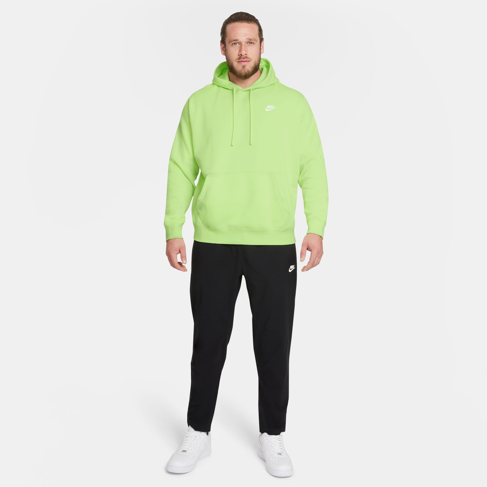 Nike Men's Sportswear Club Fleece Hoodie with Left Chest Logo - Comfortable & Stylish for Casual Wear, Gym, and Outdoor Activities
