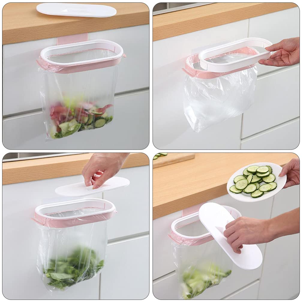 2-Pack Cabilock Garbage Bag Holder - Under Cabinet Trash Bag Storage Rack for Kitchen, Bathroom, or Office - Durable PP Plastic Organizer for Easy Access & Space Saving