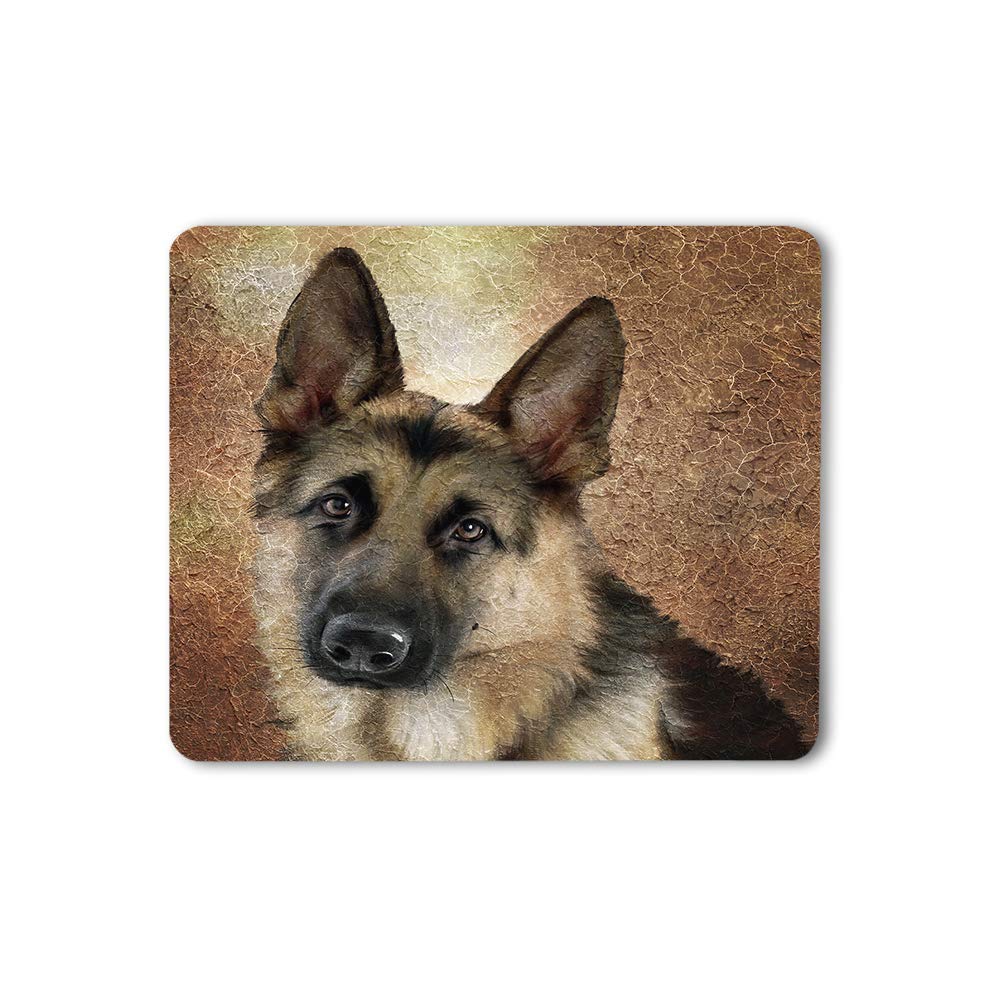 Premium Non-Slip German Shepherd Mouse Pad - Cute Dog Portrait Gaming Mouse Mat with Thick Rubber Base for PC/Laptop (9.5x7.9 Inch) - Perfect for Office, Home & Gaming Setups