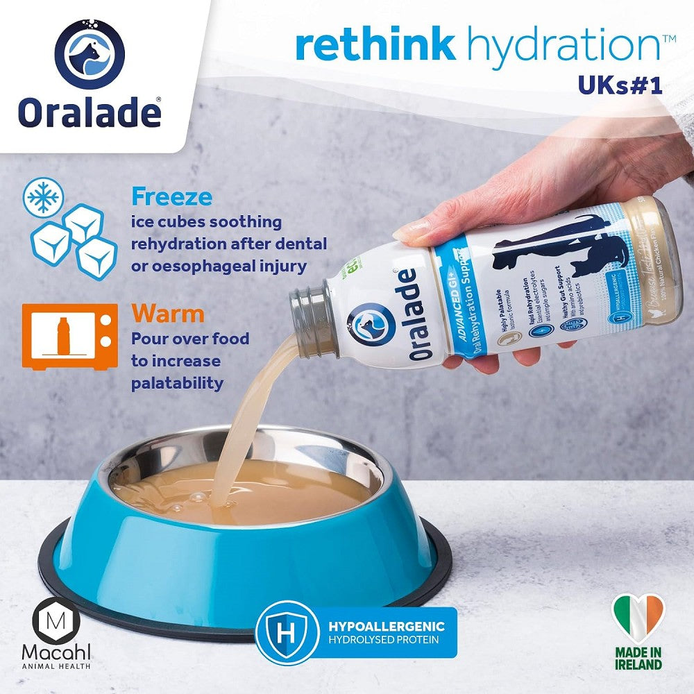 Oralade GI Support for Dogs & Cats - Hydration & Digestive Health Supplement for Pets - Perfect for Recovery, Travel & Digestive Upset Relief