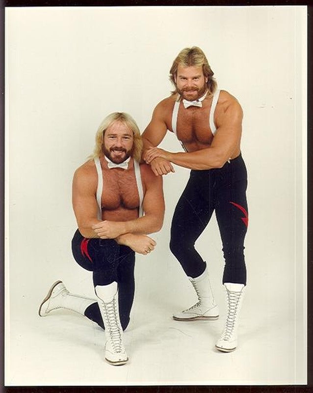 Vintage 1980s AWA Fabulous Ones Wrestling Promo Photo - Collectible Wrestling Memorabilia for Fans & Collectors - Perfect for Man Cave, Sports Bar Decor, or Wrestling Memorabilia Collection