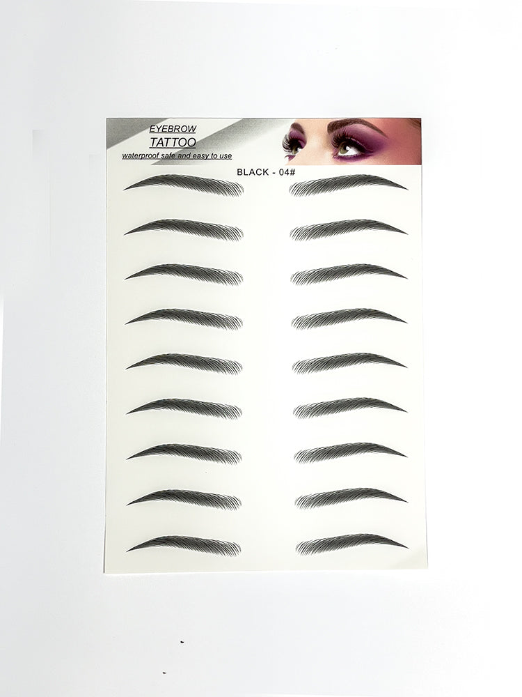 Permanent Eyebrow Tattoo Kit - Black #04 - Waterproof & Long Lasting - Perfect for Sparse Brows & Microblading Touch Ups - Salon & Home Use