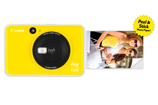 Canon IVY CLIQ Instant Camera Printer (Bumblebee Yellow) - Portable Photo Printer for Travel, Parties & DIY Scrapbooking - Wireless Bluetooth Printing for Smartphones
