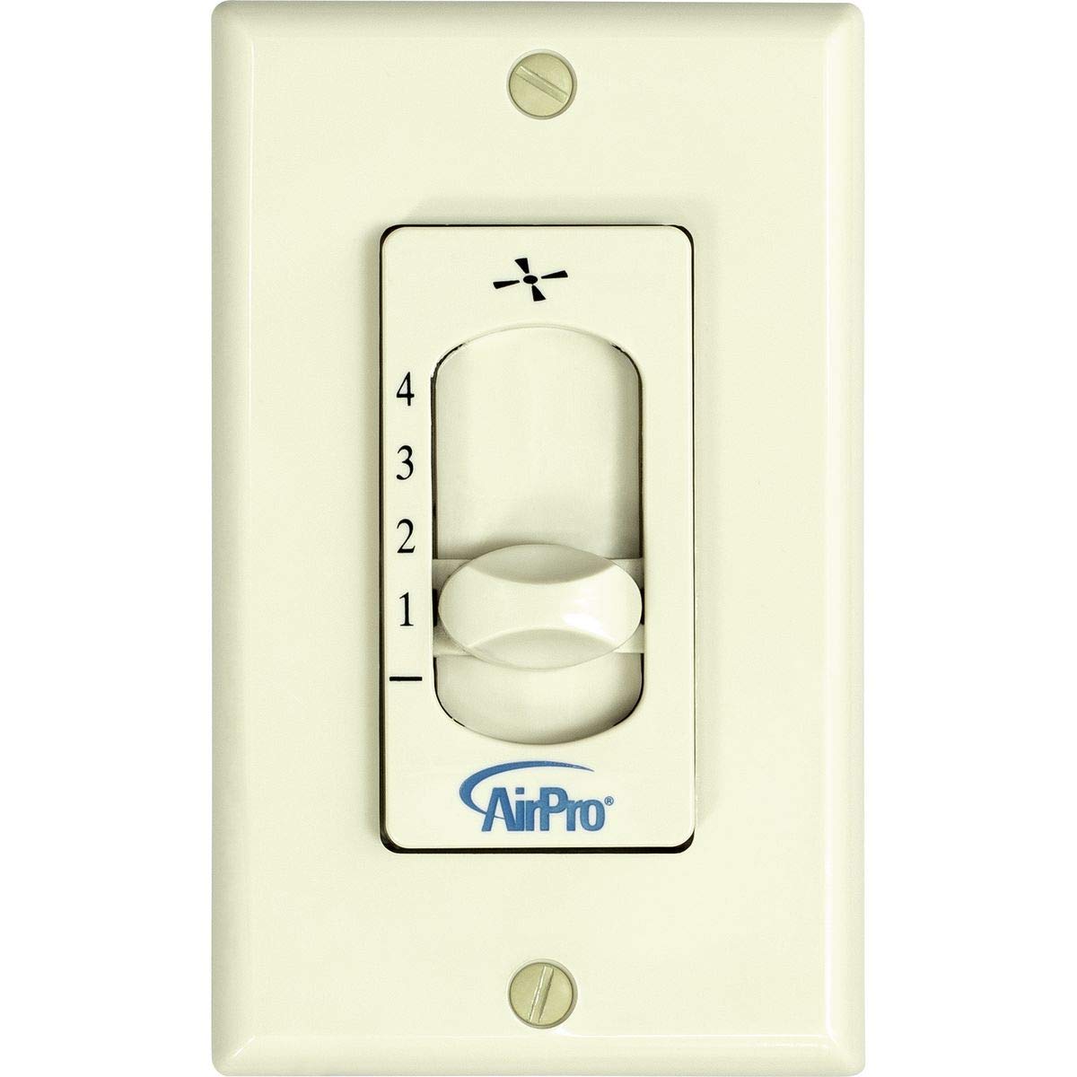 Progress Lighting 4-Speed Ceiling Fan Wall Control - Remote Switch for Bedroom, Living Room & Office - Easy Installation & Quiet Operation