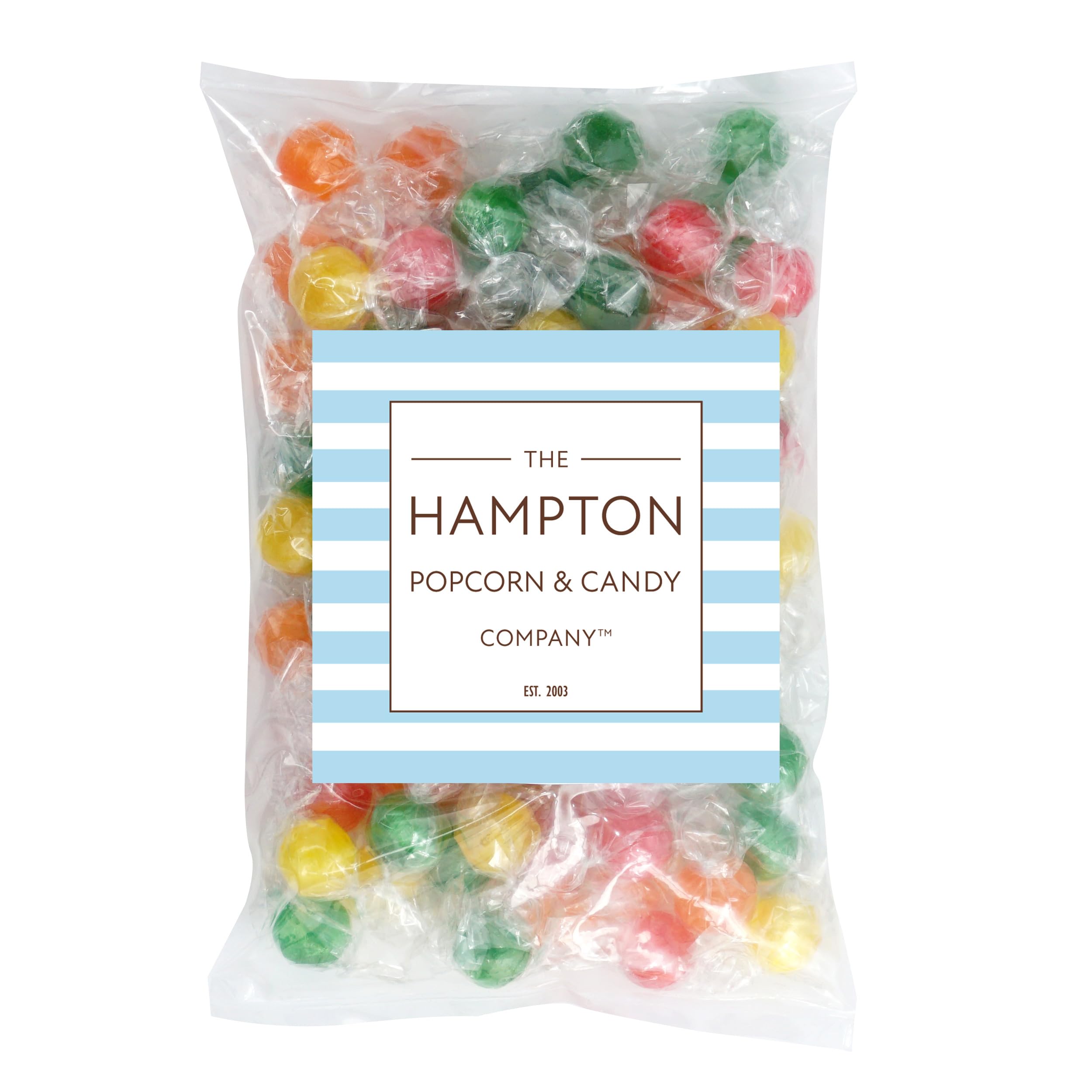Assorted Sour Candy Balls - 1 Pound Bulk Candy (Approx. 75 pcs) - Individually Wrapped Old Fashioned Hard Candy - Fruit Flavored Party Favors for Halloween, Christmas & Birthday Celebrations