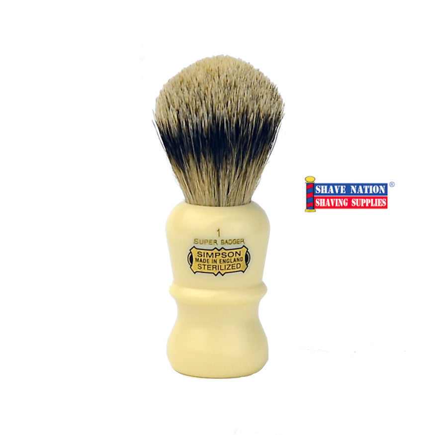 Simpsons Emperor E1 Shaving Brush - Best Badger Hair for Wet Shaving - Perfect for Men's Grooming & Luxury Shave Kits