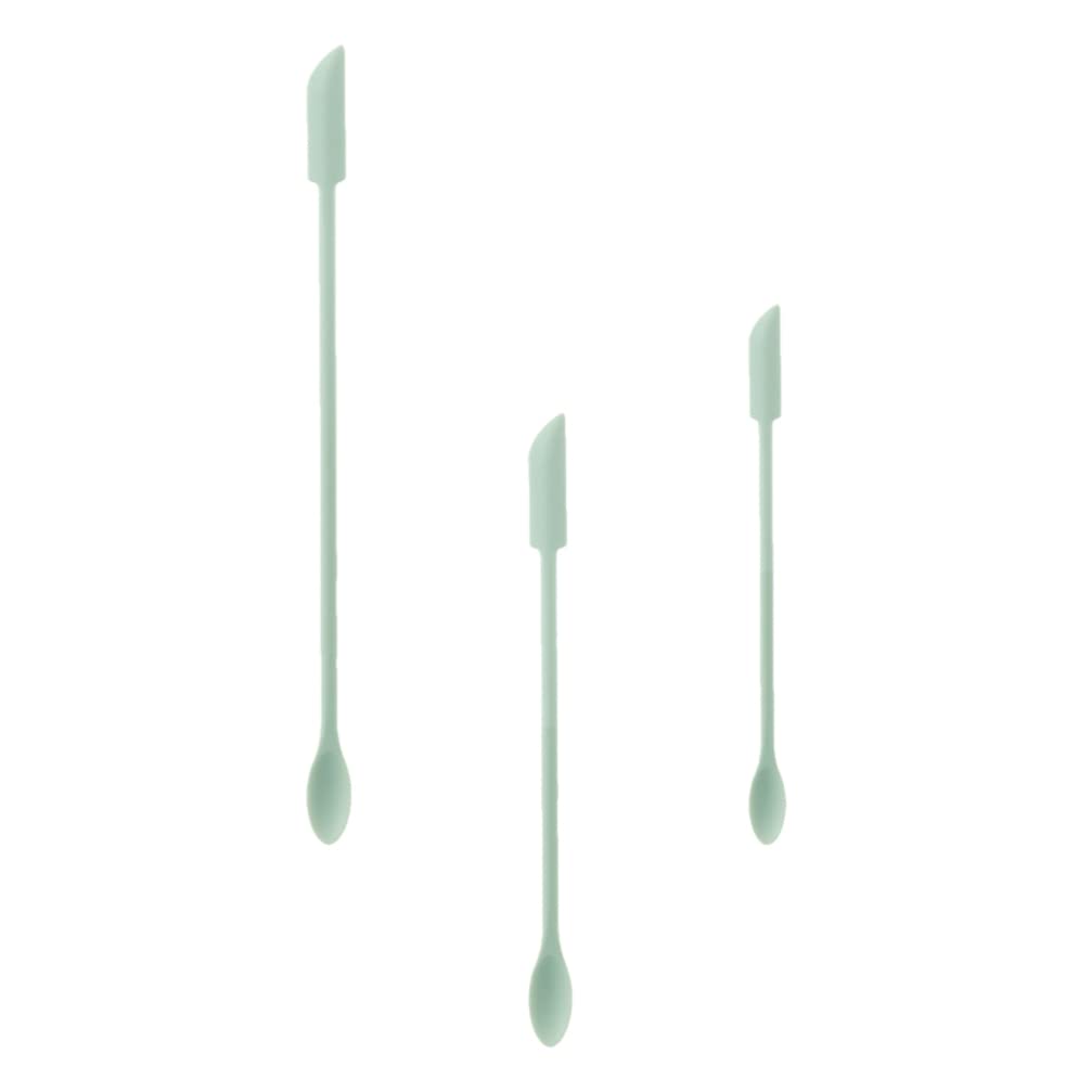 HEMOTON 3-Piece Silicone Jar Spatula Set - Mini Scraper for Jams, Lotions & Creams - Thin Design for Beauty Bottles & Facial Tools - Perfect for Kitchen, BBQ & Makeup Application