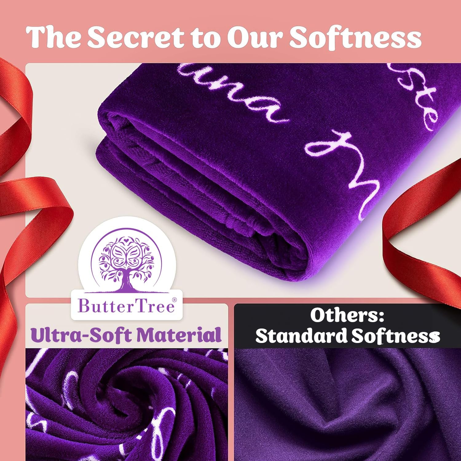 ButterTree Cozy Purple Blanket for Mom - 65