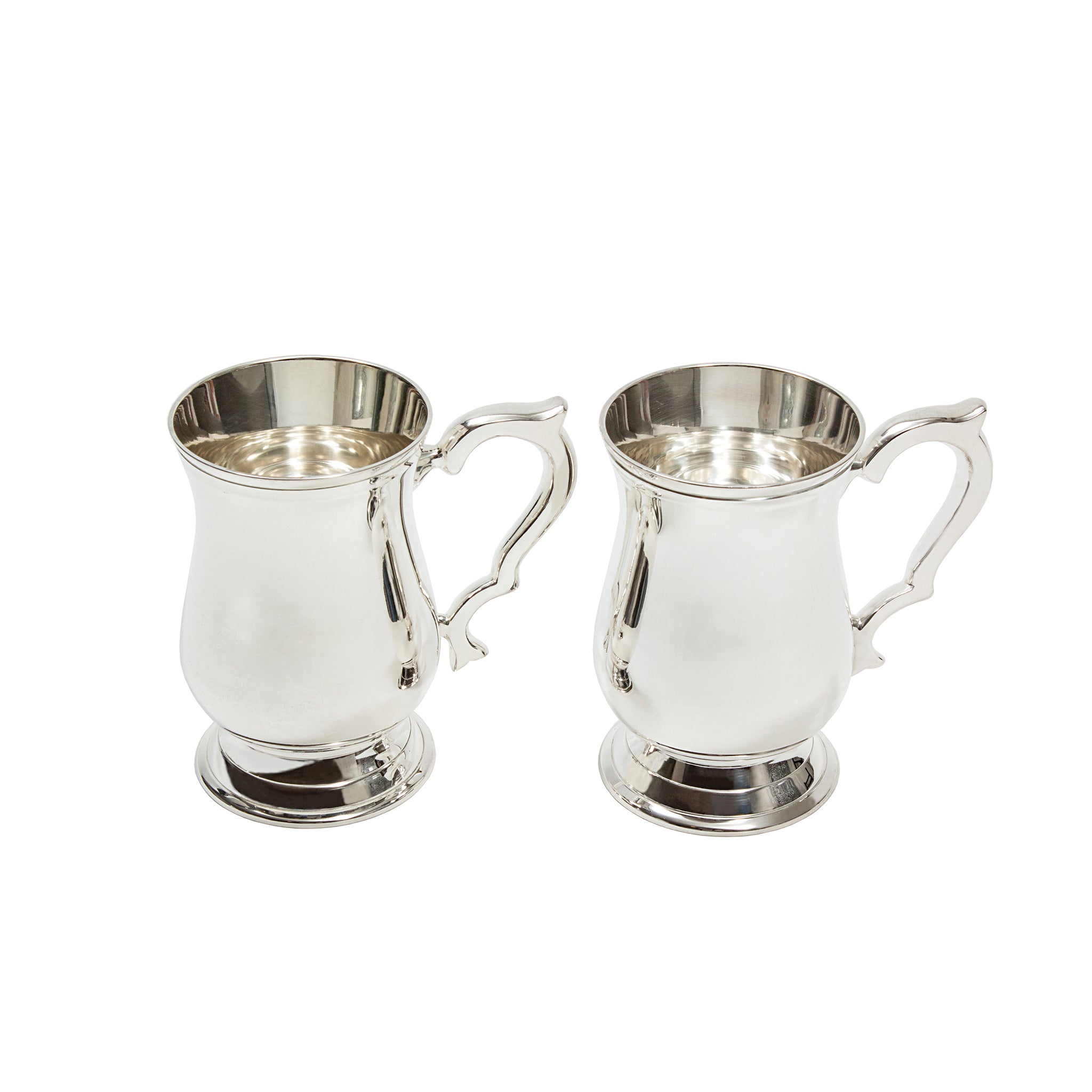 Premium Blue Blazer Mugs - Silver Plated Stainless Steel, 19oz (575ml) Coffee Cups, Set of 2 - Perfect for Hot Drinks, Office Use & Elegant Gift Giving