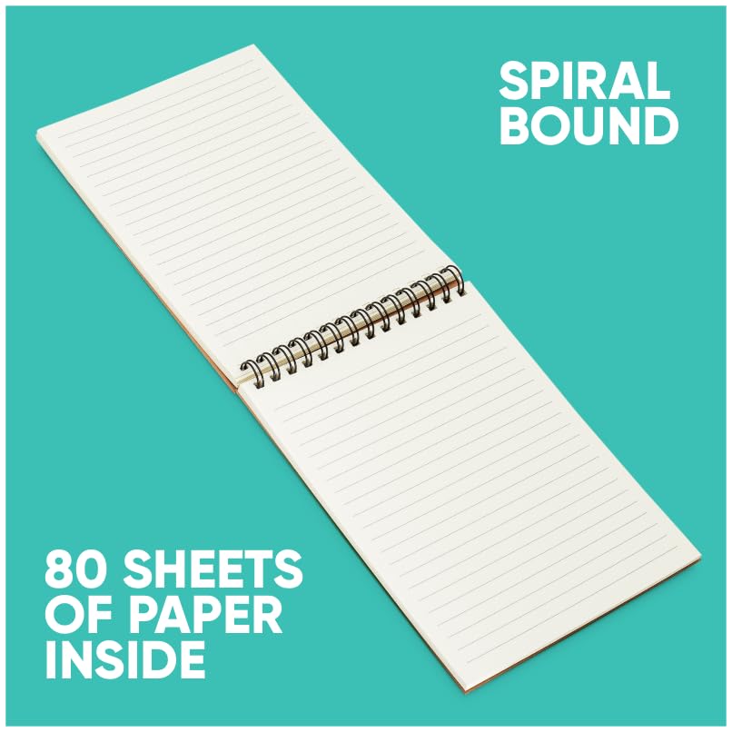 K-Kraft 12-Pack Spiral Steno Notepads with Eco-Friendly Kraft Paper Covers - Perfect for Office Notes, Home Organization, School Memos, College Lectures & Business Meetings | Durable & Recyclable Writing Pads for Everyday Use