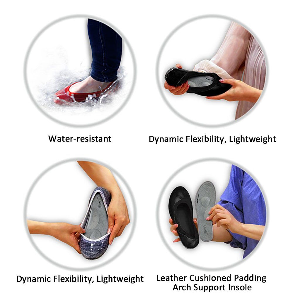 Foldable Comfortable Women's Shoes - Cute Flats for Everyday Wear, Driving & Walking | Perfect for Travel, Commuting & Casual Outings