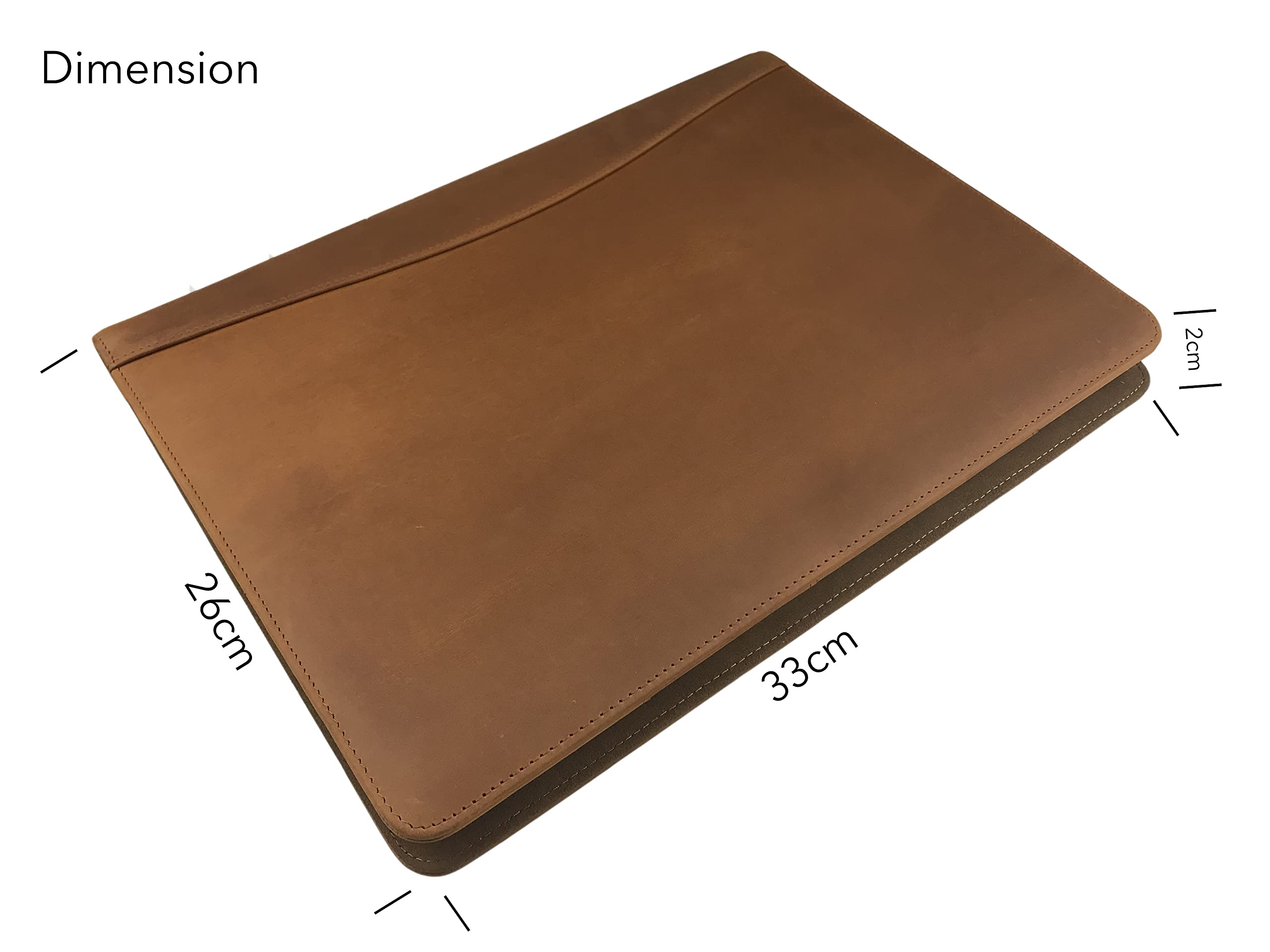 Personalized Genuine Leather Clipboard Folder - Professional A4 Letter Size Writing Pad Holder with Notepad Clip, Custom Name/Logo Engraving (Tan) - Perfect Office Organizer for Lawyers, Executives & Students