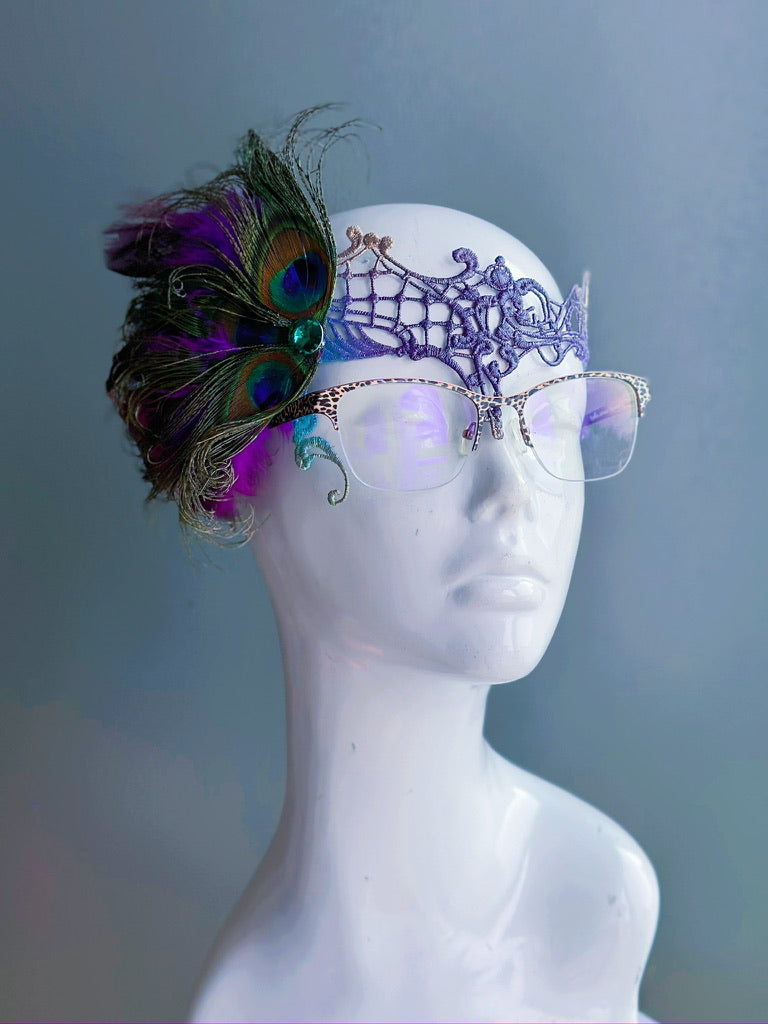 Stylish Purple Eyeglass Mask - UV Protection & Comfortable Fit for Outdoor Activities, Sports, and Daily Wear
