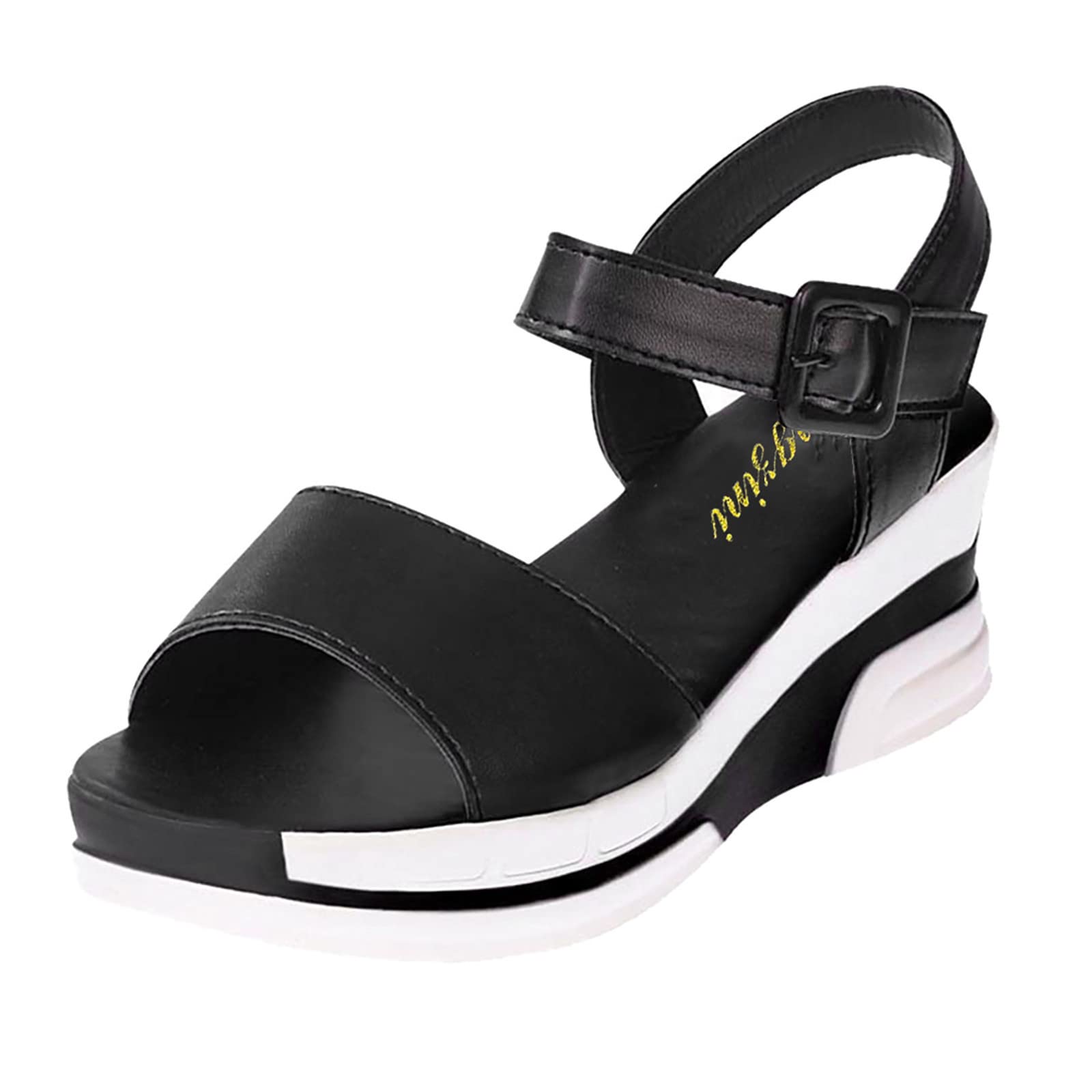 Women's Summer Platform Sandals - Comfortable Flat Bottom Muffin Sandals for Casual Wear, Size 9 | Perfect for Beach, Vacation & Everyday Outfits