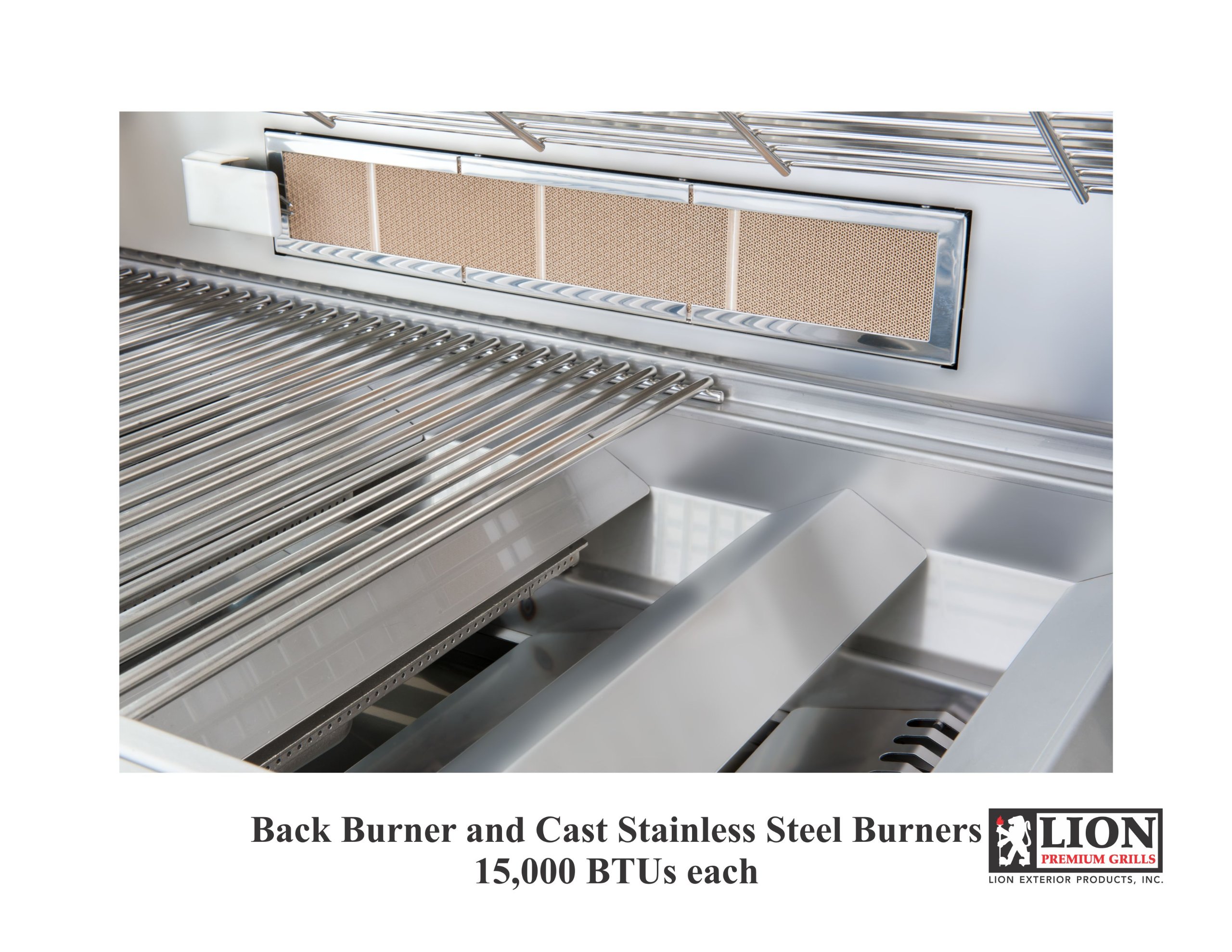 Lion Premium Grills 32 Inch 4-Burner Propane Gas Grill L75000 with 5-in-1 BBQ Tool Set - Outdoor Cooking, Backyard Grilling, Patio Parties & Camping